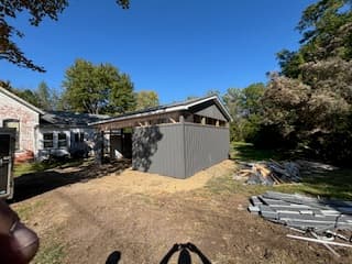 Pole barn garage construction in Southeast Ohio